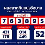 ตรวจหวยงวดที่ 1 เมษายน 60
